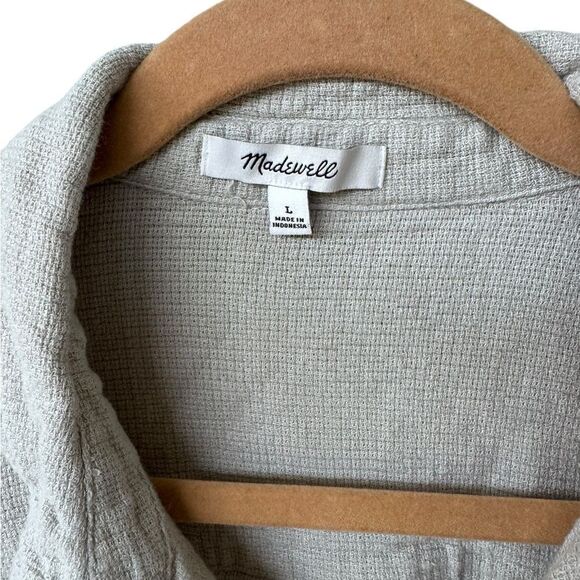 Madewell Breezewoven Beachside Shirttail Top in Ashen Sage L - Picture 6 of 7